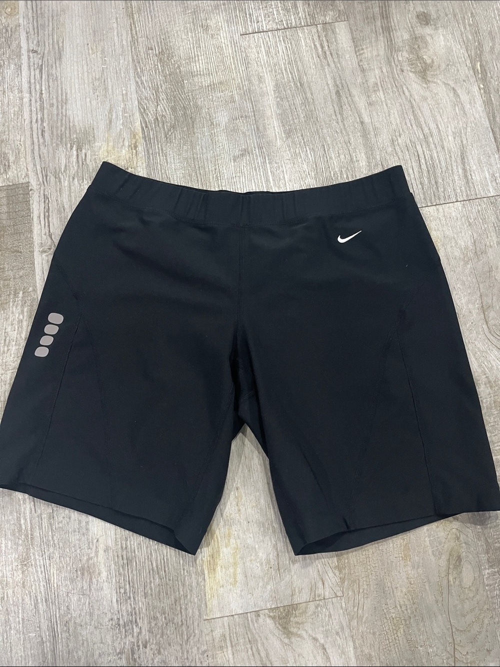 Nike Black Performance Shorts with White Swoosh - Picture 1 of 9